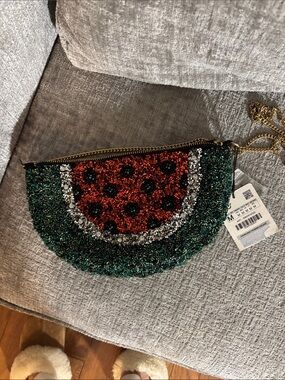 Zara embroidered watermelon bag NWT
